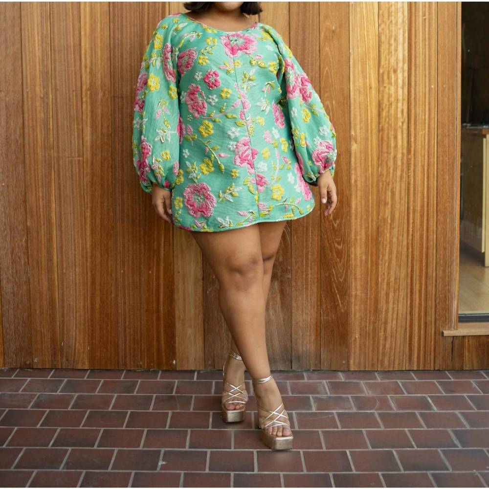 Floral Green Mini Dress ARIANNE elmy